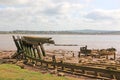 Shipwreck on the River Exe estuary Royalty Free Stock Photo
