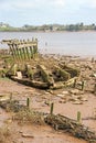 Shipwreck on the River Exe estuary Royalty Free Stock Photo