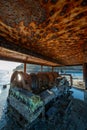 Shipwreck in Mahut Beach, Oman