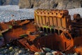Shipwreck rusty remains Royalty Free Stock Photo