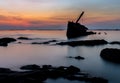 Shipwreck silhouette