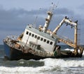 Shipwreck - Skeleton Coast - Namibia Royalty Free Stock Photo