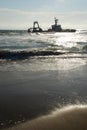 Shipwreck. Skeleton coast. Namibia Royalty Free Stock Photo