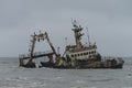 Shipwreck at the Skelleton Coast (Namibia) Royalty Free Stock Photo