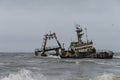 Shipwreck at the Skelleton Coast (Namibia) Royalty Free Stock Photo