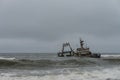 Shipwreck at the Skelleton Coast (Namibia) Royalty Free Stock Photo