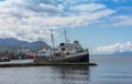 The shipwreck of St. Christopher in the port of Ushuaia, Patagonia, Argentina Royalty Free Stock Photo