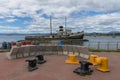 The shipwreck of St. Christopher in the port of Ushuaia, Patagonia, Argentina Royalty Free Stock Photo