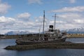 The shipwreck of St Christophorus in the port of Ushuaia, Argentina Royalty Free Stock Photo