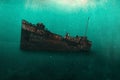 Shipwreck under The Water, Artificial Color, Mixed Reality