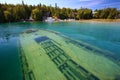 Shipwreck underwater in lake Huron, Tobermory Royalty Free Stock Photo