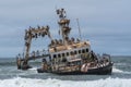 Shipwreck Zeila near Henties Bay on the Skeleton Coast of Namibia