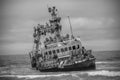 Shipwreck Zeila near Henties Bay on the Skeleton Coast of Namibia