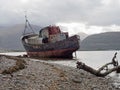 Shipwrecked fishing boats near Corpach, Fort William, Scotland Royalty Free Stock Photo