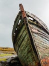 Shipwrecked fishing boats on the Scottish isle of Mull