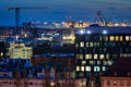 Shipyard areas in Gdansk at dawn. Poland Royalty Free Stock Photo