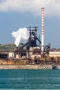 Shipyard with chimney