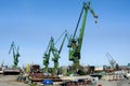Shipyard cranes in shipyard Gdansk, Poland