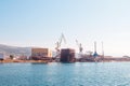 Shipyard industry, ship building in Trogir, Croatia