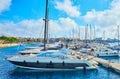 The shipyard with luxury yachts, Valletta, Malta