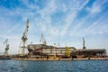 Shipyard In Pula Port From Croatia With A Ship