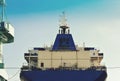 Shipyard, ship mooring in floating dock.