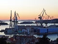 The Shipyard Uljanik Pula - Istria, Croatia / Pulski skver ili brodogradiliste Uljanik u pulskom zaljevu, Pula - Istra, Hrvatska