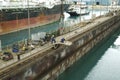 Shipyard workers at Freeport-Shipyard, Grand Bahama Island