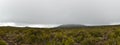 Shira camp kilimanjaro. cloudy panorama landscape in front of the kilimanjaro.Trekking in Africa.highest point of africa