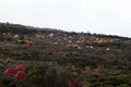 Shira camp on Machame route. Royalty Free Stock Photo