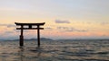 Shirahige tori in Lake Biwa in Japan Royalty Free Stock Photo