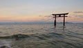 Shirahige tori in Lake Biwa in Japan Royalty Free Stock Photo