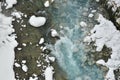 Shirahige waterfall Winter biei river hokkaido japan Royalty Free Stock Photo
