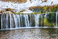 Shiraito Falls cover in snow at Winter 2022