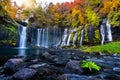 Shiraito waterfall in autumn, Japan. Royalty Free Stock Photo