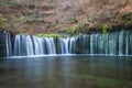 Shiraito Waterfall in autumn season Royalty Free Stock Photo