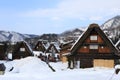 SHIRAKAWA, JAPAN - JANUARY 18: Tourists visit old village on JAN