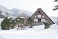 Shirakawago, Japan historic winter village.