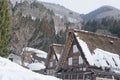 Shirakawago, Japan historic winter village.