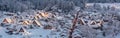 Shirakawago light-up Panorama Royalty Free Stock Photo