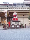 Shirakawako, Japan - April 15, 2018 : Maneki-Neko, a japan lucky cat on takayama street