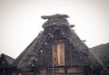 Shirakawako traditional house .unesco heritage village .tourist spot .folk architecture in Japan .roof characteristic design Royalty Free Stock Photo