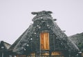 Shirakawako traditional house .unesco heritage village .tourist spot .folk architecture in Japan .roof characteristic design Royalty Free Stock Photo