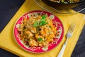 Shirataki Rice with chicken and carrots