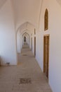 SHIRAZ, IRAN - JULY 6, 2019: Archway in Khan Madrasa religious school in Shiraz, Ira