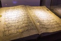 SHIRAZ, IRAN - JULY 8, 2019: Handwritten Quran in the Pars Museum in Shiraz, Ir Royalty Free Stock Photo