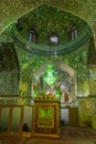 SHIRAZ, IRAN - JULY 8, 2019: Interior of Imamzadeh-ye Ali Ebn-e Hamze (Ali Ibn Hamza Mausoleum) in Shiraz, Ir Royalty Free Stock Photo