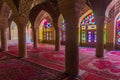 SHIRAZ, IRAN - JULY 8, 2019: Nasir al Mulk Mosque in Shiraz, Ir