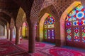 SHIRAZ, IRAN - JULY 8, 2019: Nasir al Mulk Mosque in Shiraz, Ir