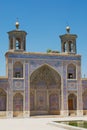 Shiraz, Iran - June 20, 2007: Exterior decoration of the Nasir al-Mulk mosque in Shiraz, Iran